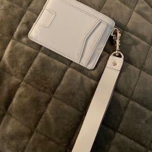 White Card Holder with Strap